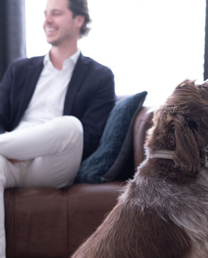 Marlies met hond op de foto